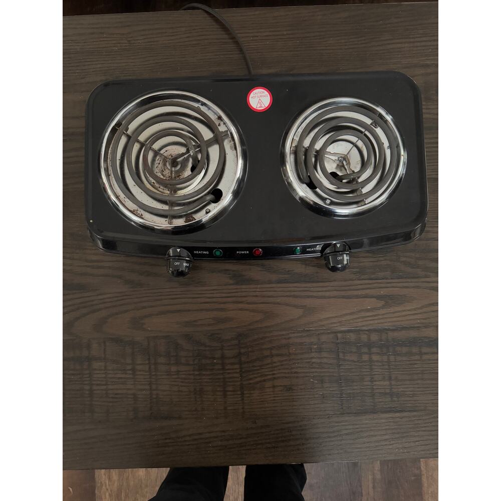 Mainstays Portable Double Burner Hot Plate – 120V~ 1800W - Never Used
